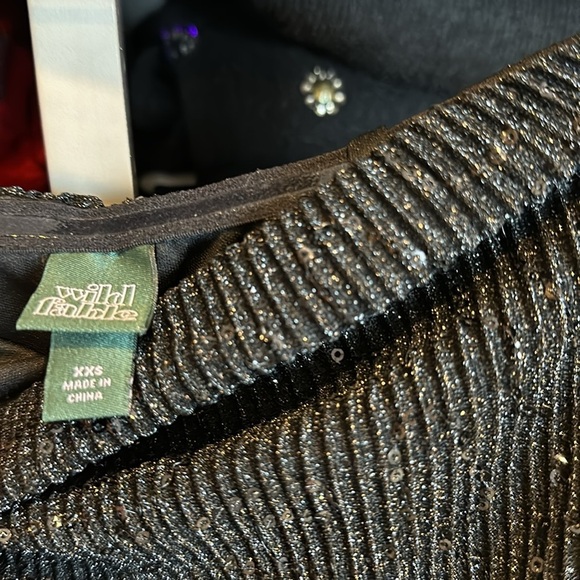 Wild Fable black sequin strapless jumpsuit size XXS​ - Picture 2 of 3